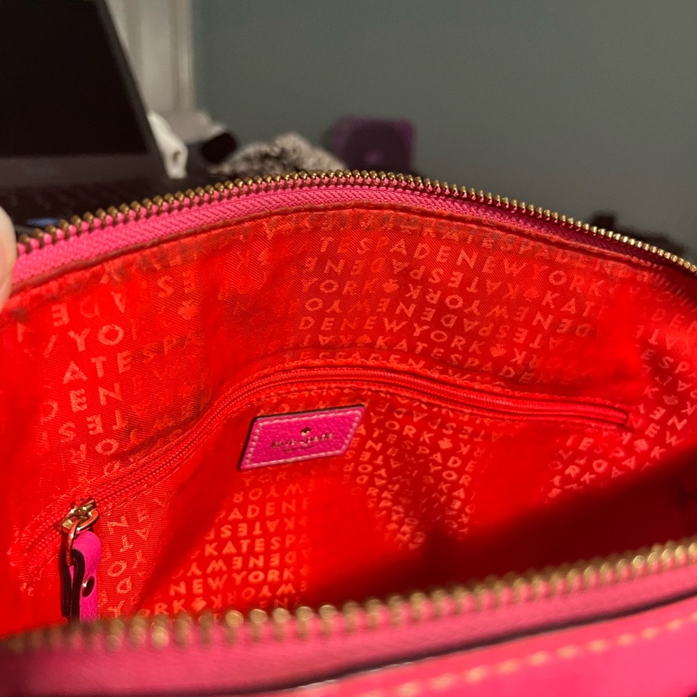 kate spade Hot Pink Leather Crossbody Satchel - Picture 14 of 16